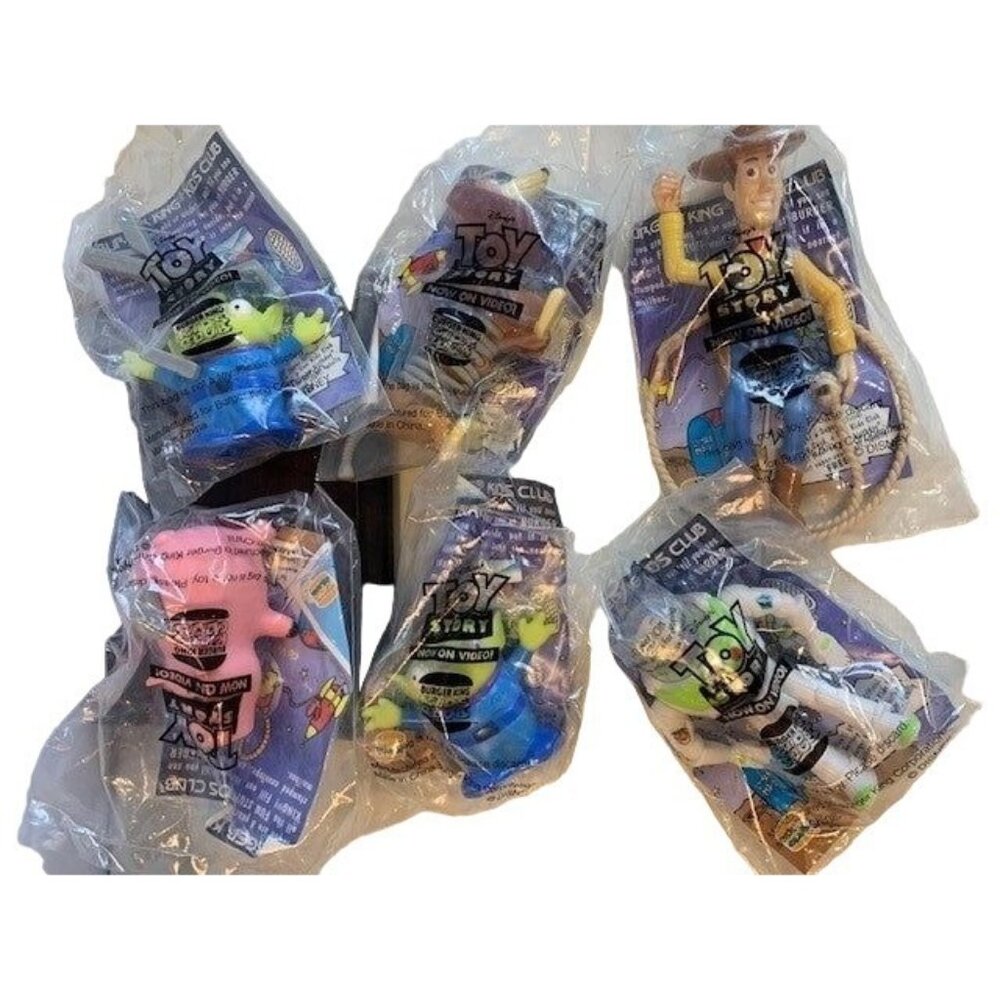 Vintage Disney Toy Story Kids Club Figures Woody Buzz Alien Hamm Slinky New In B